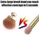 3 x Large Self Tanning Brush, Oval Body Makeup Tan Brush with Wide Brush Head Self Tanner Brush Applicator Sunscreen Brush for Makeup Legs Arms Face Body (Gold)