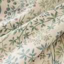 Floral Farmhouse Curtains Semi-Blackout Living Room Drapes 96 Inch Length Cotton Linen Blend Bohemian Window Curtain Panels White Bedroom Drapes, 1 Panel (Back Tab, 55" W x 96" L)