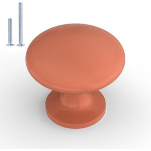 homdiy 10 Pack Cabinet Knobs Orange Drawer Knobs Solid Knobs, Cabinet Hardware Knobs for Kitchen Cabinets
