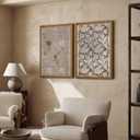 Vintage Botanical Wall Art Prints Set of 2 Antique Sketch Wall Art Decor Neutral Flower Canvas Wall Art Floral Pictures Farmhouse Painting Vintage Floral Artwork for Room Bedroom 16x24 Inch Framed, 16x24 inch Wood Framed