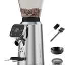 Tuni G2 Conical Burr Coffee Grinder, 70 Grind Settings Anti-static Burr Mill, Precision Electronic Timer and LED Touchscreen for Espresso/Drip/Cold Brew/French Press, Stainless Steel