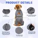 SlowTon Dog Recovery Suit - Breathable Adjustable Dog Onesie for Female Male Dogs, Anti Licking Cone Alternative Dog Body Suit After Surgery Spay Neuter(Grey,X-Large(Back:17.7"-19.3")