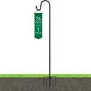Ottsuls Shepherd Hooks with 5 Prongs Base for Outdoor - 76 Inch Adjustable Bird Feeder Pole for Outside Hanging, Garden, Hummingbird Feeder, Plant Baskets, Solar Light Lanterns, Wedding Decor (1 Pack)