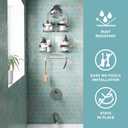 Zenna Home Expanding Shower Caddy, Rust-Resistant, Chrome with Brushed Accents