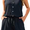 Tempt Me Women Romper Swimsuit - One Piece Bathing Suit with Shorts Modest Boyleg Swim with Pockets 2025 (X-Large, Black)