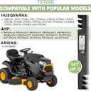 Terre Products, 2 Pack Mulching Lawn Mower Blades, 42 Inch Deck, Compatible with Craftsman, Husqvarna, Poulan, Replacement for 134149, 138971, 138498, 127843, 532138971, 532138498, PP24003
