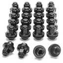 M14x1.5 Lug Nuts for Toyota Tacoma Tundra, 24pcs One Piece 14x1.5 Black Lug Nuts 13/16" Hex Fit for Toyota 4Runner Sequoia 6 Lug Wheels, Part No 90942-A1007 90942-01121