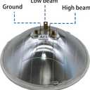 TOJIO H6024 Super vision Halogen Sealed Beam Headlight Low & High Beams Headligh (H6024 7" ROUND) (110/130W)