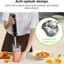 Bonsenkitchen Hand Blender, Immersion Blender with 2 Mixing Speeds, Electric Handheld Mixer Portable Stick Mixer with Stainless Steel Blades for Soup, Smoothie, Puree, Baby Food