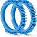 2 Pack 896584000-143 Blue Front Tire Kit with Super Hump - Replacement for Hayward Poolvergnuegen Select Pool Cleaners