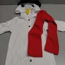 Auggle Christmas Baby Onesie Snowman Plush Cosplay Costume Suit with Scarf (9-12Months, White)