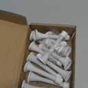 HOMOTEK 12 Pack Spring Door Stops,3-1/8 Heavy Duty Door Stop - Flexible Spring Door Stopper with Low Mounted White Rubber Bumper Tips, White