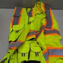 JKSafety 10 Pockets Hi-Vis Neon Color Frontal Zipper Mesh Safety Vest for Men Women Safety Utility for works Comply to ANSI/ISEA Class 2 (86-Yellow 3XL)