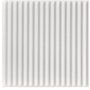 À LA MAISON CEILINGS R133 Corrugated Pre-Painted Foam Glue-up Ceiling Tile (256 sq. ft./Case), Pack of 96, Ultra Pure White - Satin (Behr)