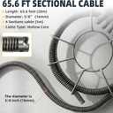 Drain Cleaning Cable 65.6 Ft x 5/8" Auger Cable Cleaner w/Drill kit
