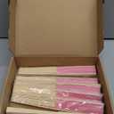 FEPITO 20 Pieces Handheld Pink Paper Fan Paper Folding Fans with Bamboos for Wedding Gift, Party, Home