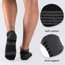 COOVAN 10 Pairs Mens Ankle Socks Men 10 Pack Low Cut Comfort Cushion Casual Socks (Gray) 9-12