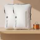 Travel Vacuum Bags with Pump, 25L Large Capacity Vacuum Bags for Travel, IPX7 Waterproof, Open Zipper, Reusable Space Saver Compression Bags for Luggage, Backpack, Suitcase, Home Storage