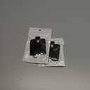 2 x Leather Keys Sleeve for Broken Car Key Loop Replacement - Cute Keychain Cover - Protector, Holder for Men & Women (Large-black03)