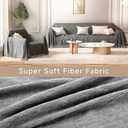 Bittesnew Oversized L-Shaped Covers for Couches L Shaped Couch Cover Blanket 2 Piece Sectional Couch Covers L Shape Sofa Covers Washable L Shape Deep Grey 71"x118"& 91"x134"