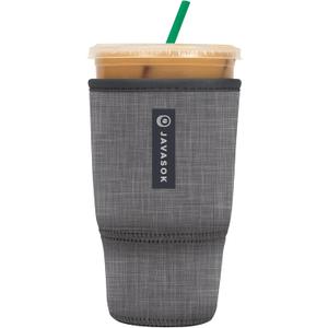 Sok It JavaSok Iced Coffee & Cold Soda Insulated Neoprene Cup Sleeve (Anthracite, Large: 30-32oz)
