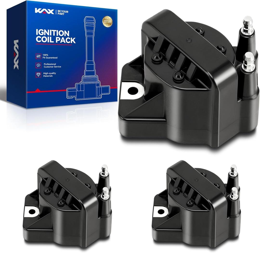 KAX 3Pcs Ignition Coil Pack Compatible with Buick LeSabre Century Lucerne LaCrosse Rendezvous, Chevy Impala S10 Malibu Cavalier Monte Carlo, Pontiac Grand Prix Grand Am, 3.8L 3.1L 2.5L 3.4L DR39