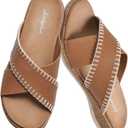 Littleplum Sandals For Women Slip On Arch Support Slides Comfortable Flat Sandals Summer Breathable Adjustable Orthotic Walking Shoes for Beach,Travel