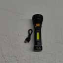 Solar/Rechargeable Multi Function 1000 Lumens LED Flashlight, with Emergency Strobe Light and 1200 Mah Battery, Emergency Power Supply and USB Charging Cable, Fast Charging (1PC) (Black)