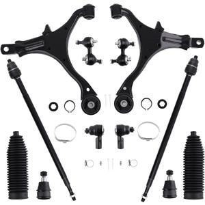 maXpeedingrods 12Pcs Suspension Kit for Honda CR-V 2002-2004 4WD/2WD, Front Lower Control Arm with Lower Ball Joints, Sway Bar Links, Outer & Inner Tie Rod, Boots
