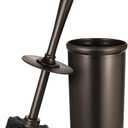 Toilet Bowl Brush Holder Set: Bathroom Deep Cleaning Toilet Scrubber Rim Cleaner with Caddy for Restroom Rv - Hidden Modern Elegant Toilet Clean Decorative Accessories - Bronze