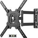 USX MOUNT Full Motion TV Wall Mount for 26-60 inch up to 77 lbs, Single Stud Corner TV Mount Bracket with Swivel Tilt Articulating, Monitor Wall Bracket Fit Max VESA 400x400mm