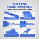 Improved Fly and Bug Swatter w/Integrated Cover, Flexible Bug Smasher for Flies and Bugs Swatting, Surface-Friendly Design, Adjustable Racket Handle - Fly Swatter for Indoors (Pack of 2)