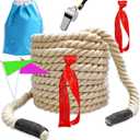 35Ft Tug of War Rope Field Day Family Reunion Tug Rope Natural Cotton Tug of War Rope for Kids and Adults, Summer Campe, Yard Games, Outdoor Camping Picnic Games, Team Building