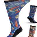 Diabetic Socks for Women & Men Extra Wide, Over The Calf Non Binding Lymphedema Neuropathy Swollen Feet for Women Men