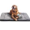 Dog Crate Pad Verzey 42 x 28 Inches Gray No Slip Bottom Washable Plush