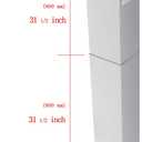 Stainless Steel Chimney Extension for Range Hood Cover Wall-Mount Style (Silver) Adjustable Vent Extender Ceiling Duct Retractable 31.5 inch ~63"