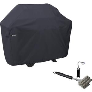Classic Accessories Water-Resistant 70 Inch BBQ Grill Cover with Coiled Grill Brush & Magnetic LED Light