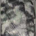 Amdrebio Black White Grey 2x3 Small Area Rugs for Bedroom Living Room Decor, Mini Fluffy Shag Modern Cool Rug for Kids Room Dorm Home Office, Shaggy Throw Furry Plush Floor Carpet for Teen Boys Men