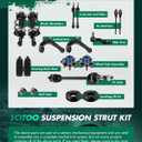 SCITOO Struts Shock suspension kit for 2012-2019 for Nissan for Versa 2014-2019 for Nissan for Versa Note Front Complete Strut Assembly,Rear shock absorber,Stabilizer Bar Link 6 Pcs,1333584L 1333584R