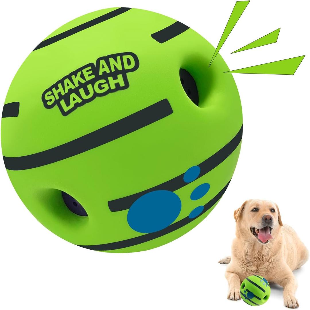 Dog Toys Ball, Interactive Dog Ball, Shaking with Gibbering Sound, for Training & Herding, XL, 5.51 in (14 cm) (Classic)