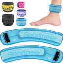 Sportneer Ankle Weights 0.5/1/2/3/5 LBS 1 Pair Wrist Leg Arm Weights for Women Men Kids Child with Adjustable Straps, Strength Weighted for Jogging Running Walking Fitness Gym Workout (Blue)