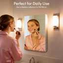 14 x 18 Medicine Cabinet Mirror, Moisture-Proof Aluminum Bathroom Medicine Cabinet with Mirror, Bathroom Mirror Cabinet with Adjustable Shelves, DTC Hinges, Recessed/Surface-Mounted