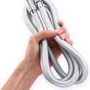 Silicone Shower Hose Extra Long,Explosion Proof Anti Winding Showerhead Hose,Used In Showerheads Spray Bidet Bathing Toilet Cleaning Flexible RV Shower Hoses Replacement (Silver, 59 In)