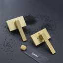 Gold Door Handle Interior,Privacy Door Handles for Bathroom, Satin Brass Heavy Duty Door Lever