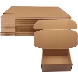 11x8x4 inch Shipping Boxes Pack of 20, Brown Corrugated Cardboard Box Mailer Boxes for Packaging Small Business ShippingRecyclable Moving Storage Mailing Boxes Bulk Book Literature Gift Giving