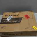 Rfiver Swivel Floor TV Stand with Mount for 32-60 inch TVs up to 88 lbs, Height Adjustable Tall TV Stand with Wood Base, Saving Space Design for Bedroom, Living Room and Corner, White