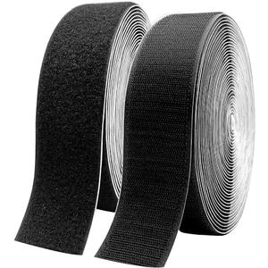 2 Inch x33 Feet Adhesive Hook and Loop Tape,Nylon Heavy Duty Tape Fasteners,Black Double Sided Self Adhesive Interlocking Tape Can Be Used to Fix Screen Window Sofa Cushions Carpet Wall Hanging