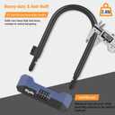 Diyife Bike U Lock Heavy Duty Anti Theft with 5FT Steel Cable, 18mm Shackle, 4-Digit Combination High Security Bike Lock with 2 Keys and Mounting Bracket for Electric Scooter, Ebike, Road, Motorcycle