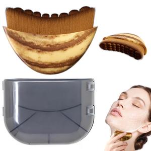 4 x Lymphatic Contour Face Brush, Lymphatic Drainage Massager for Chin & Neck, Sculpting & Lifting Facial Massage Tool, Reduces Puffiness & Restores Definition