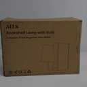 AELS Wooden Bookshelf Lamp with Bulb, Table Lamp with Linen Shade, 3-Color Dimmable Touch Control, Modern Decorative Bookend, Book Sconce for Office Home Bedroom Bookshelf, Dark Brown (Plug-in Model)